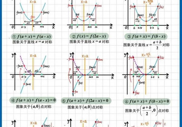 图解函数对称性与周期性的12个结论